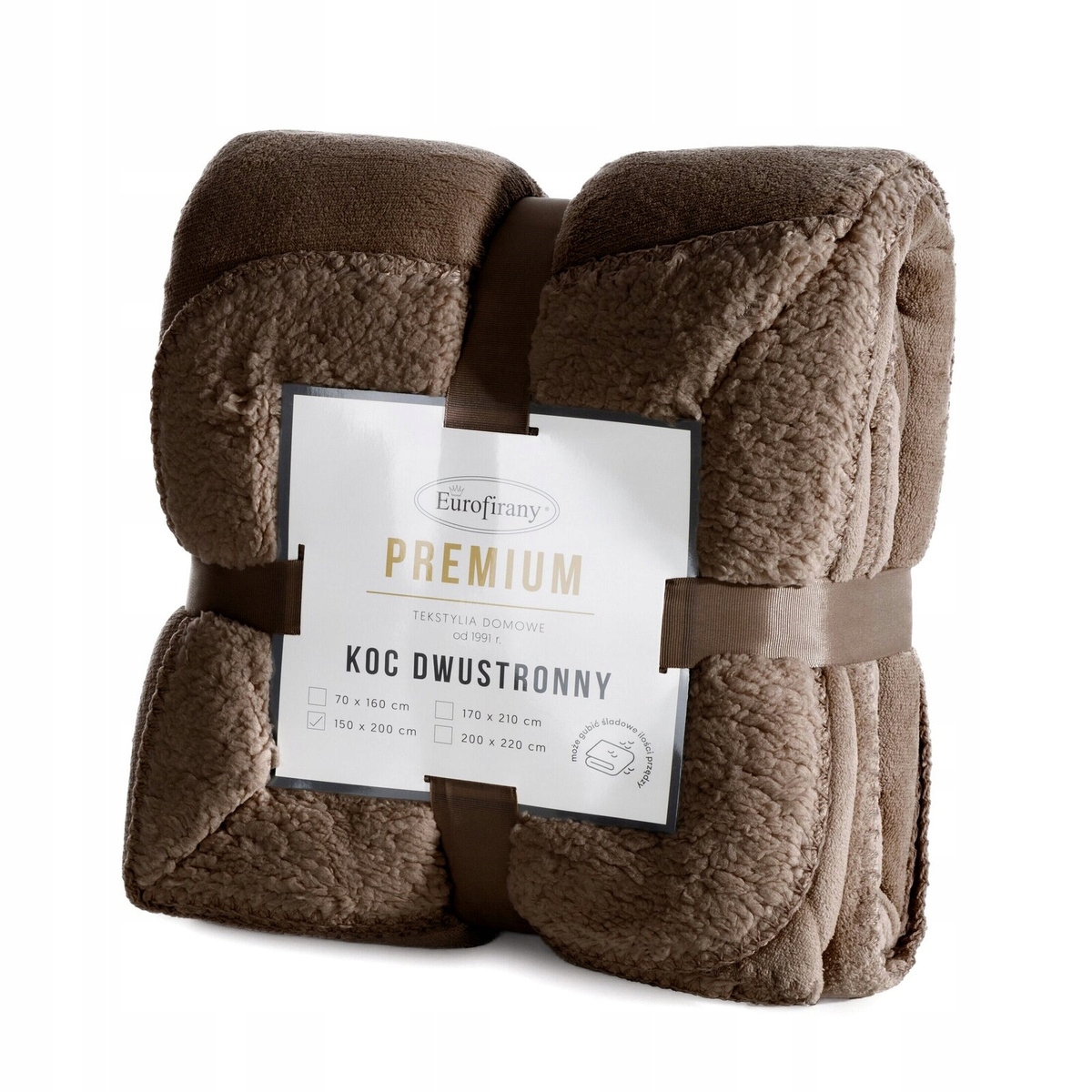 Deka 170x210 Mikrovlákno Oboustranný přehoz na postel s Beránkem Tedy C. Bronz