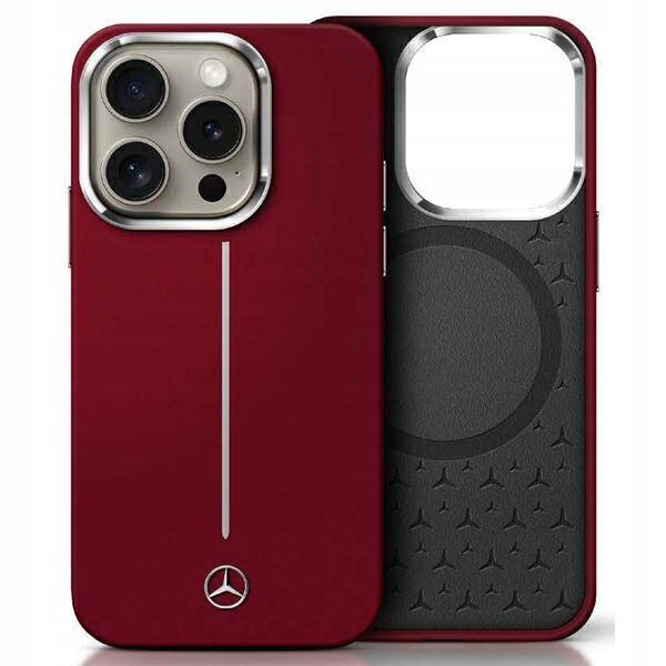 Zadní Kryt Mercedes pro Apple iPhone 16 Pro Max Silicone červený