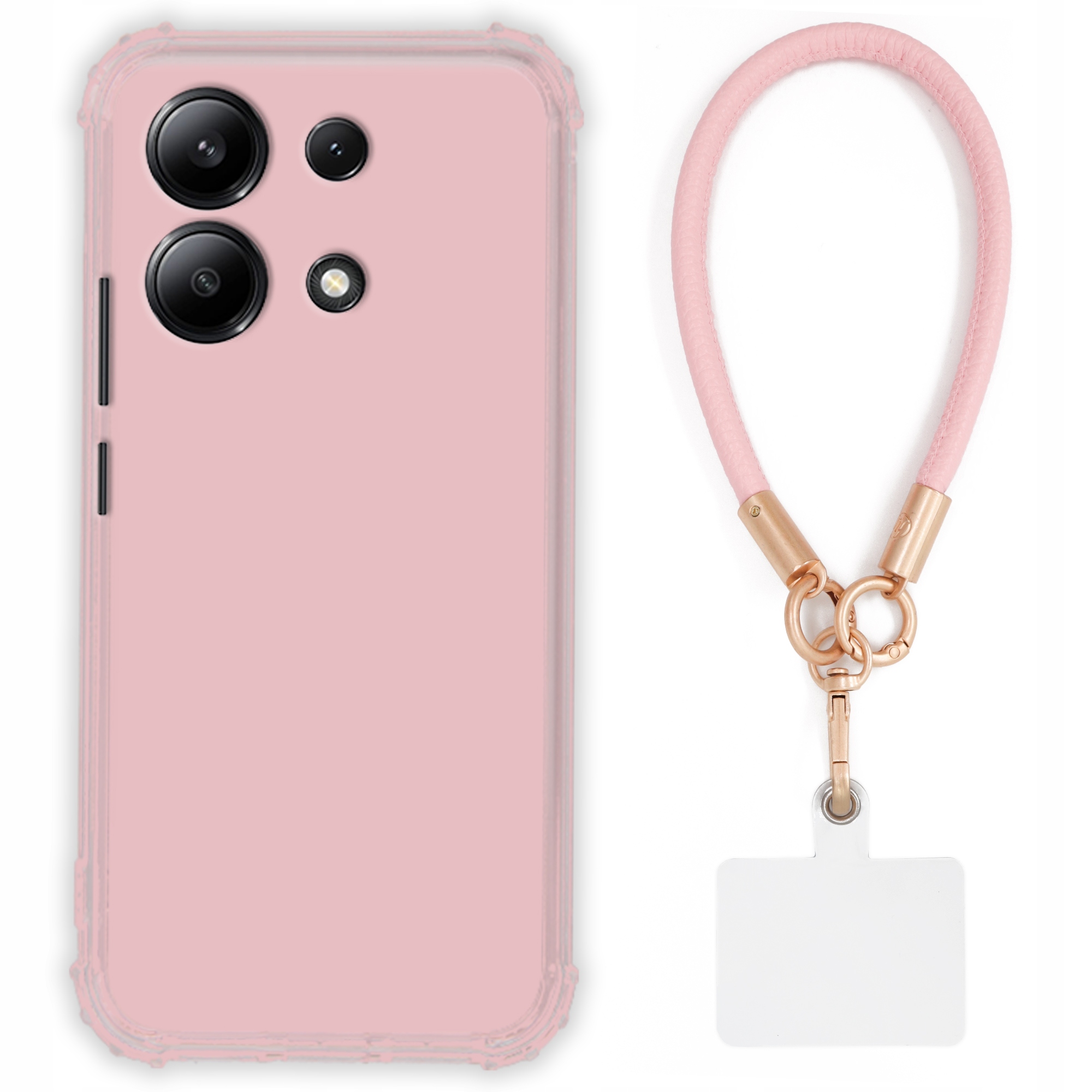 Pouzdro Pro Xiaomi Redmi Note 13 4G Pouzdro Antishock Pinky Růžové vodítko Sada