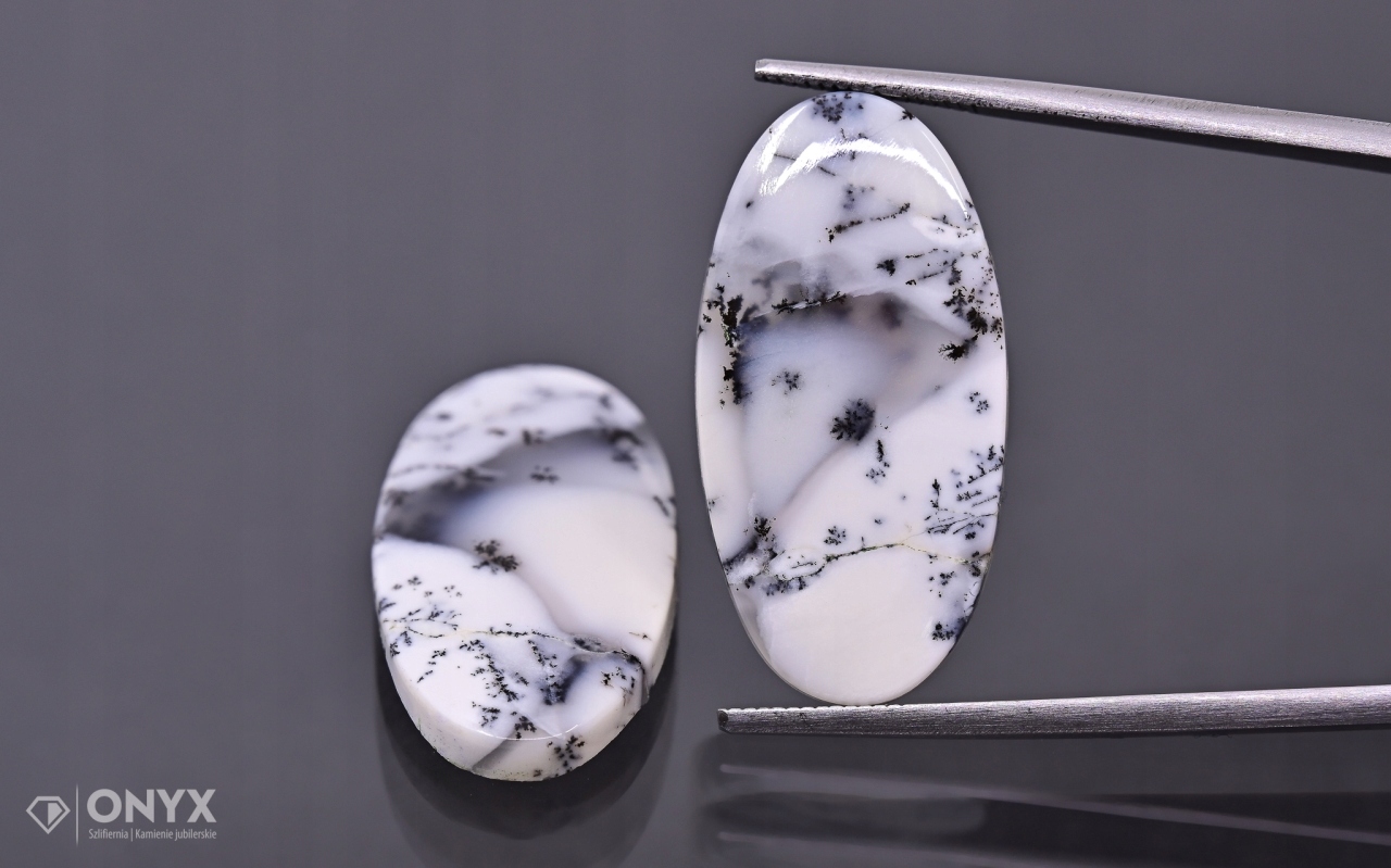 Dendritový achát z Turecka konvexní mělký Para ovál