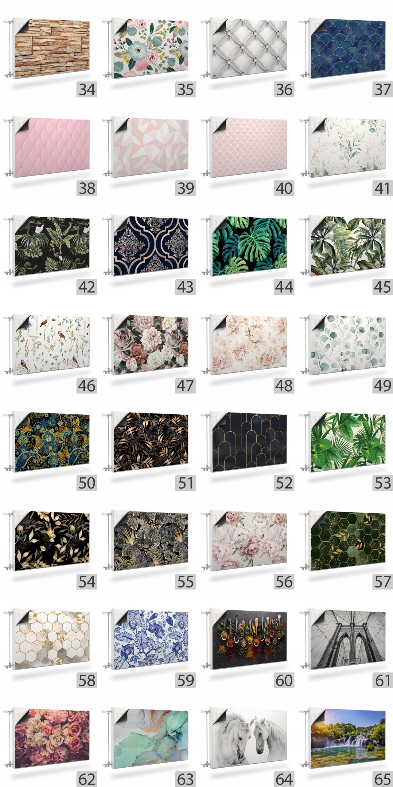 MASKOWNICA MAGNETYCZNA Na Kaloryfer PIÓRA 80x60 Kod producenta MF-10000191-SM80-60