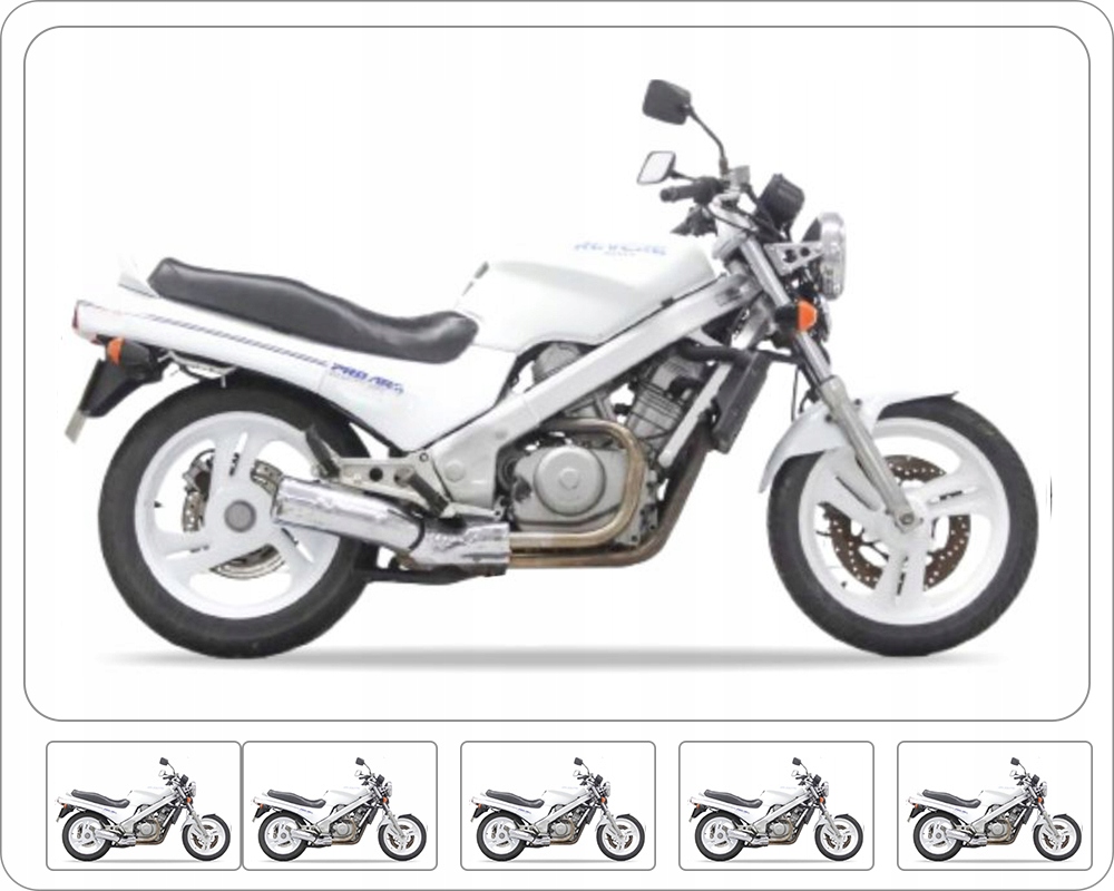 Samolepky Juula Na Motocykl Pro Honda Ntv 600 Revere 1988-1990 Bílé NH193