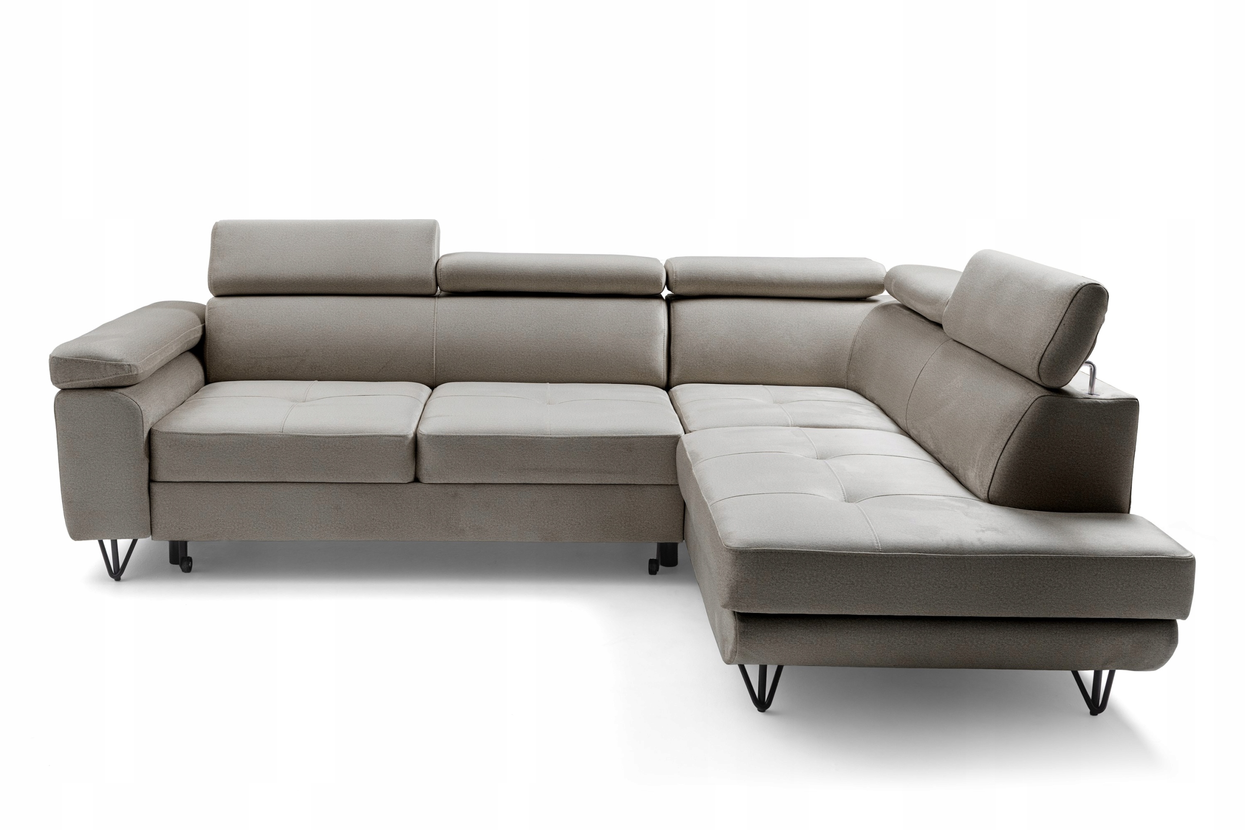 Rohová Sedací Souprava Nastavitelné opěrky hlavy Spaní