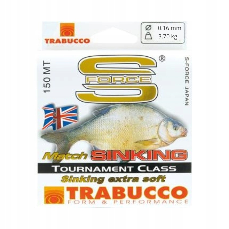 Trabucco Żyłka S-force Match Sinking 0.16mm 150m