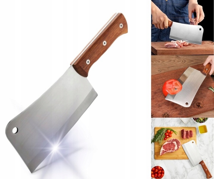 NÓŻ TASAK KUCHENNY SZEFA KUCHNI DO CIĘCIA WARZYW MIĘSA STALOWY SOLIDNY 32cm Kod producenta 3539