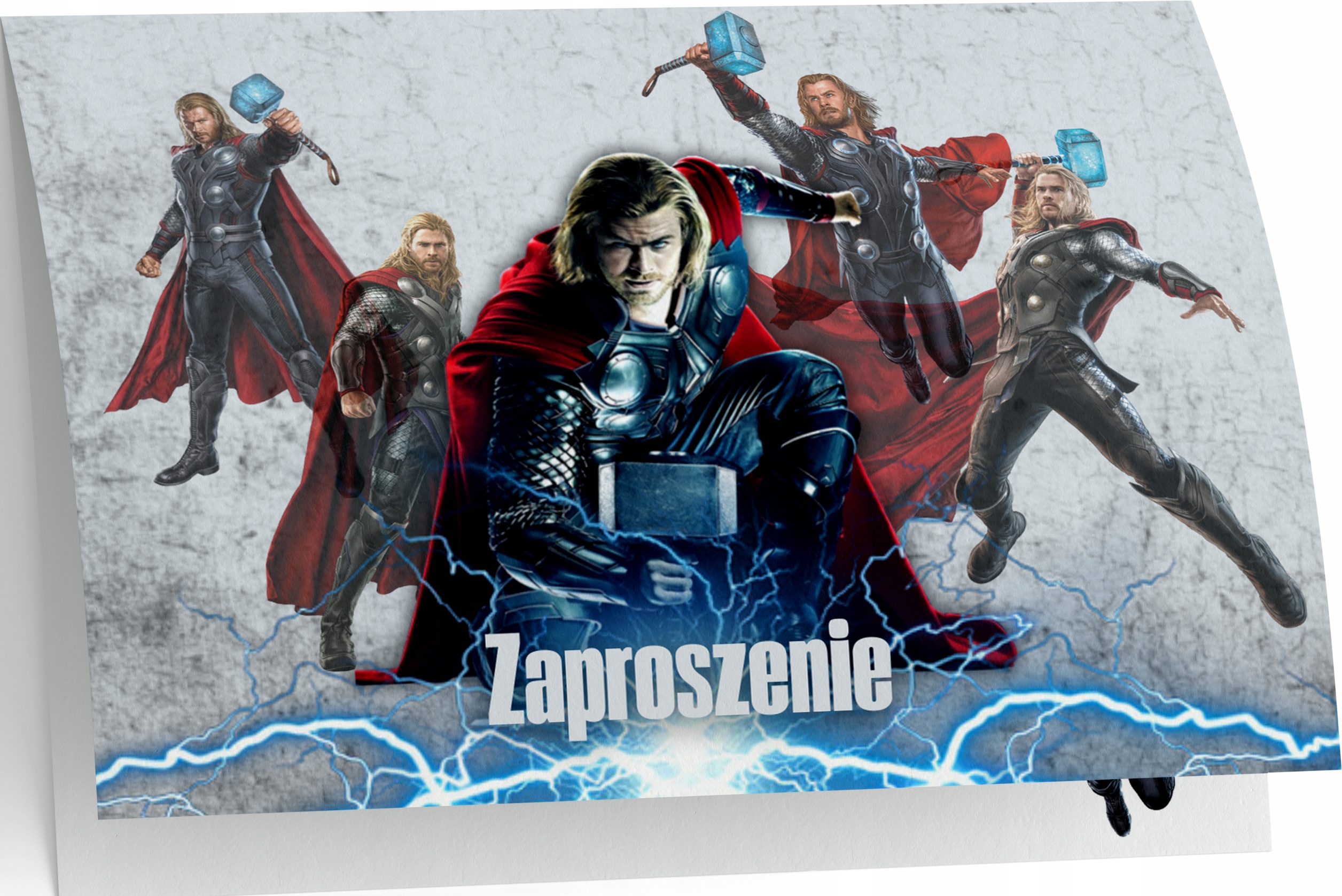 ZAPROSZENIE THOR ZAPROSZANIA AVENGERS FILMY 20x15 cm
