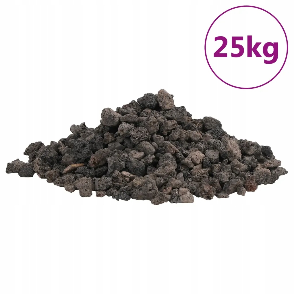 Levně Vulkanická hornina, 25 kg, černá, 1-2 cm