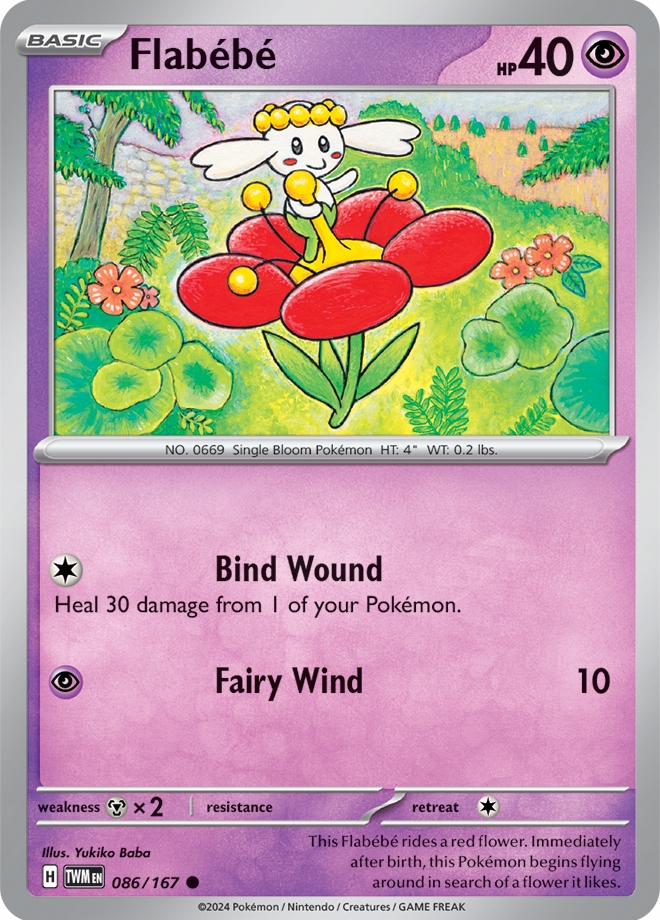 Oryginalna Karta Pokemon Flabébé (twm 086)