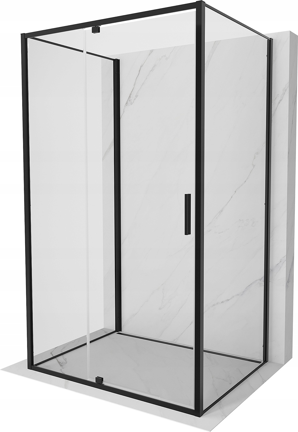 Mexen Exo-3S kabina prysznicowa 3-ścienna uchylna 150 x 110 cm, transparent