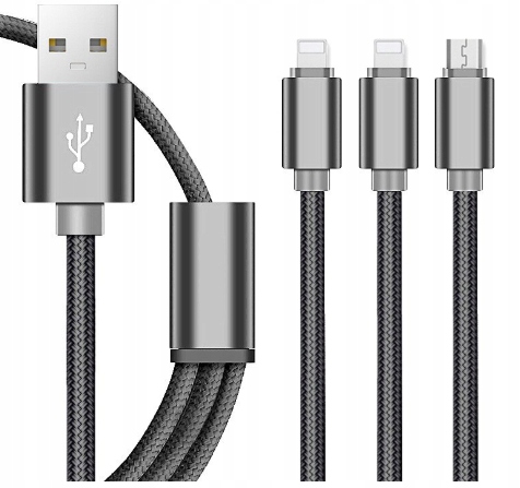 KABEL DO TELEFONU 3w1 MICRO USB USB-C Lightning EAN (GTIN) 6993124567297
