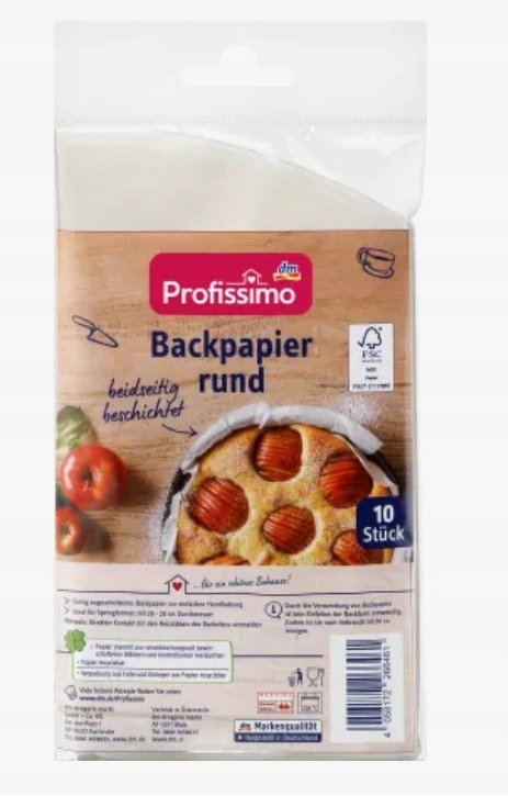 

Profissimo Papier do pieczenia okrągły 26-28cm 10s