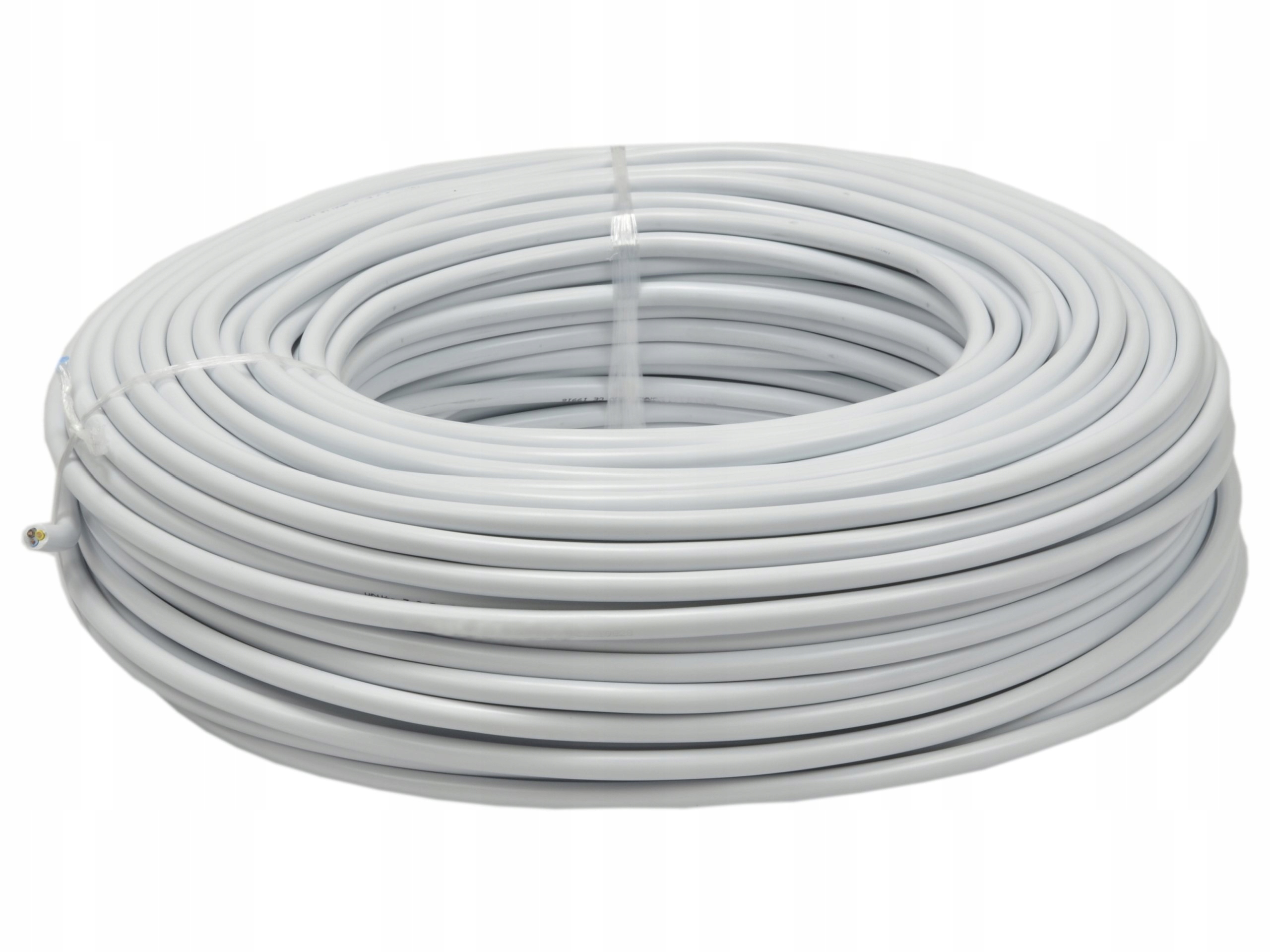 Przewód kabel warsztatowy Owy 3x4mm2 H05VV-F linka biały Elektrokabel 500m