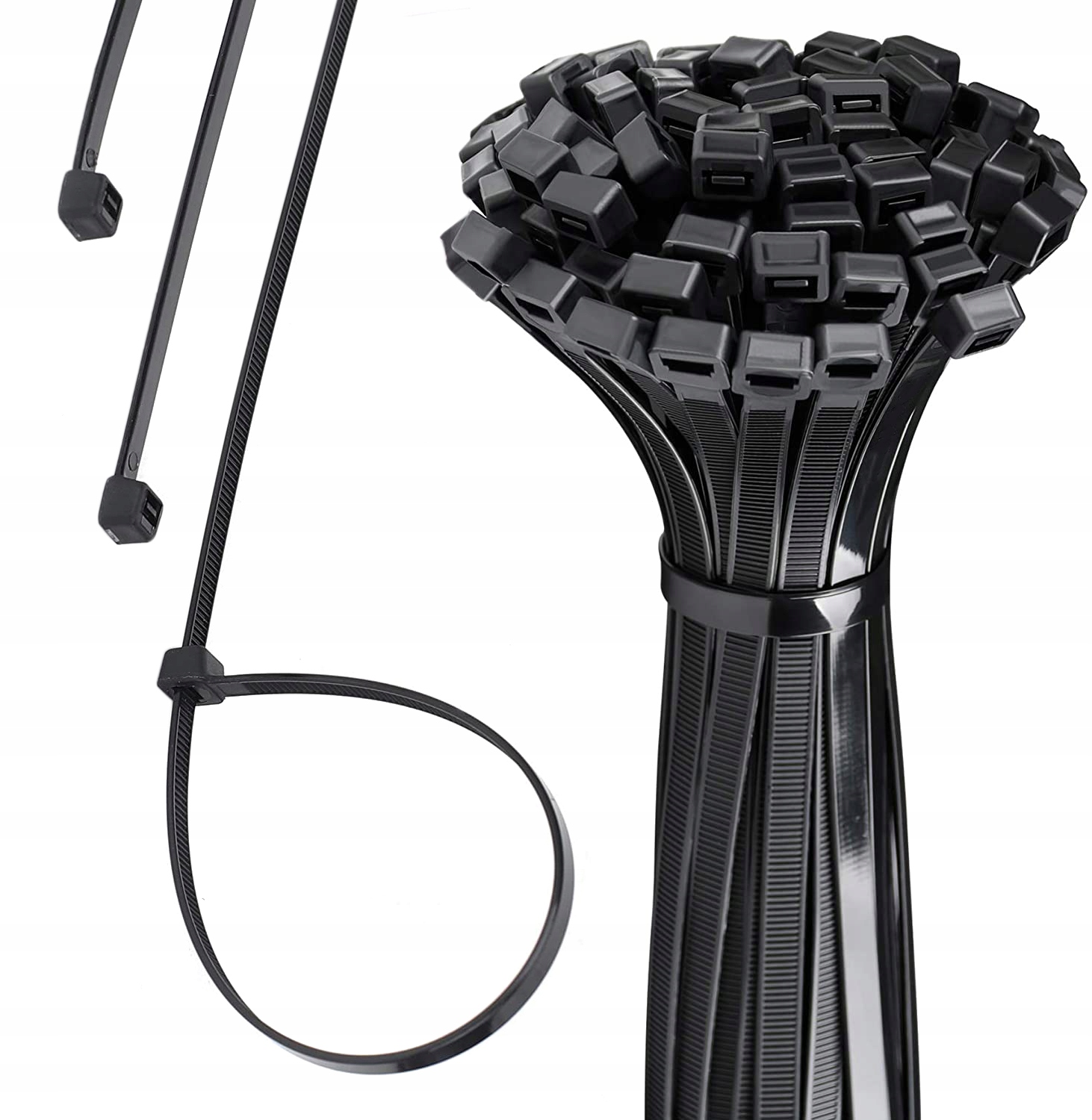 TRYTKI OPASKI ZACISKOWE KABLOWE OPASKA ZACISKOWA 4,8mm x 400mm 100sz TRYTKA