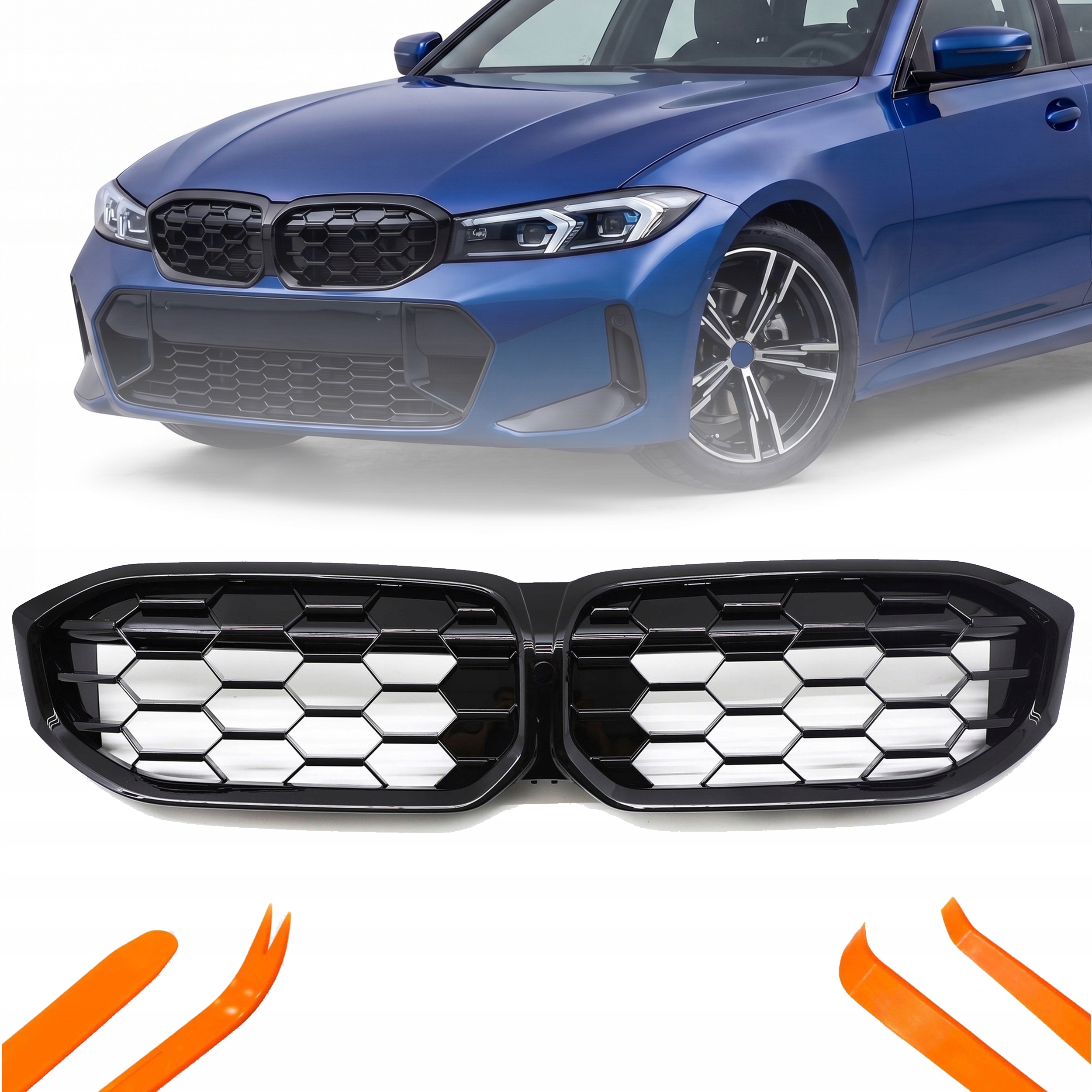 Atrapa Gril Nerki Bmw 3 G20 2023- Černý Lesk Diamant