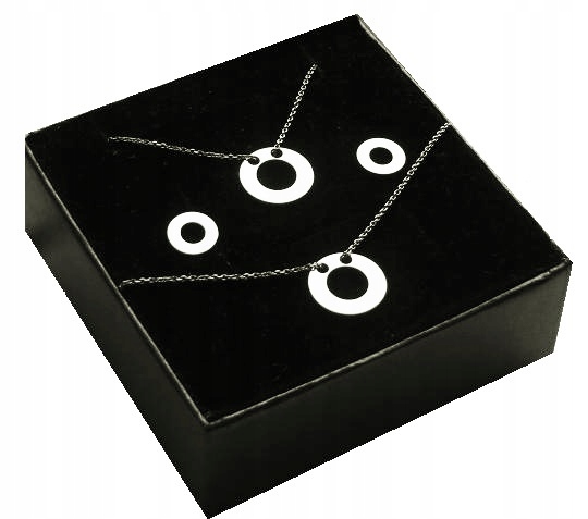 

Komplet Kółko Kółka srebro 925