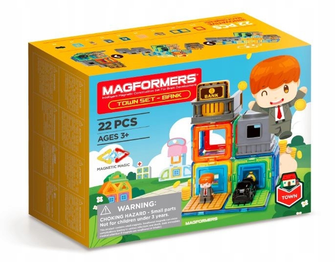 Magformers. Town Set. Bank 22 elementów