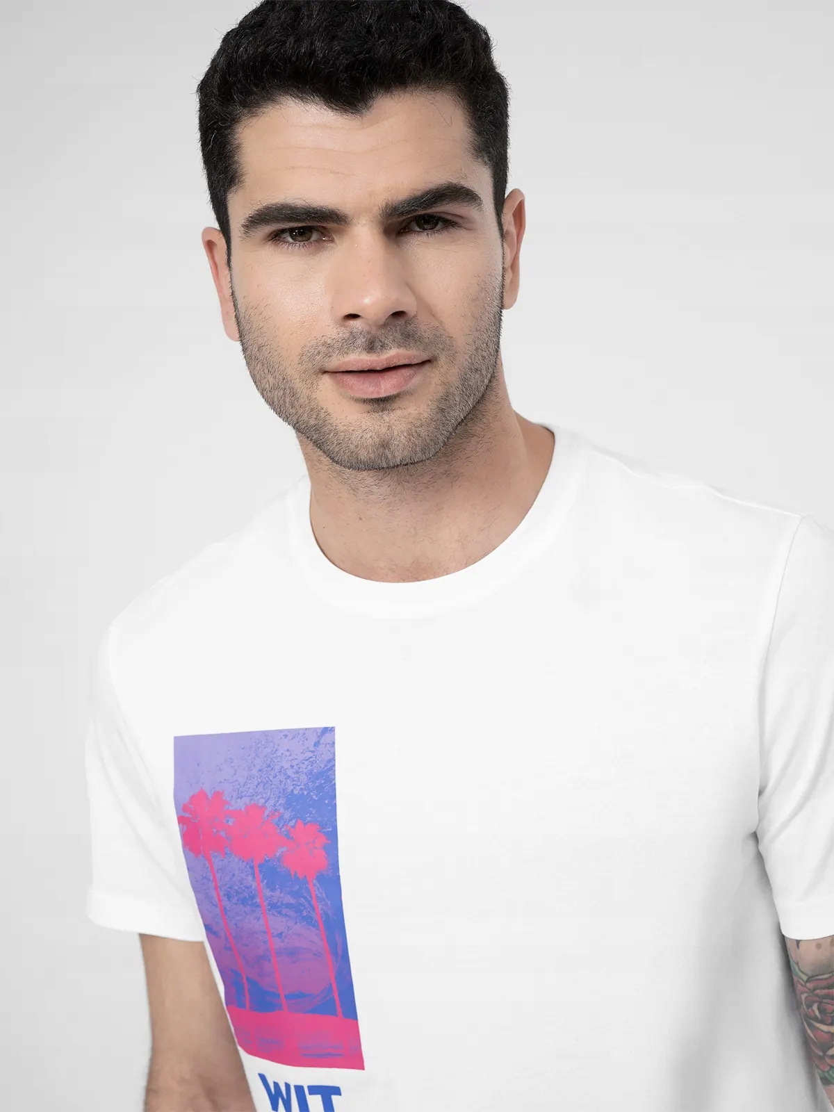 KOSZULKA MĘSKA 4F T-SHIRT BAWEŁNIANY SPORTOWY SS23M361 Rozmiar L