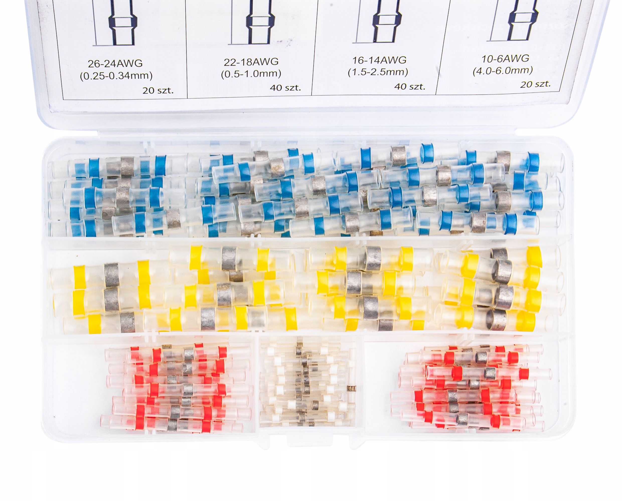 ZŁĄCZKI RURKI KOSZULKI TERMOKURCZLIWE Z CYNĄ OSŁONKI LUTOWNICZE RURA 120sz Marka Falon-Tech