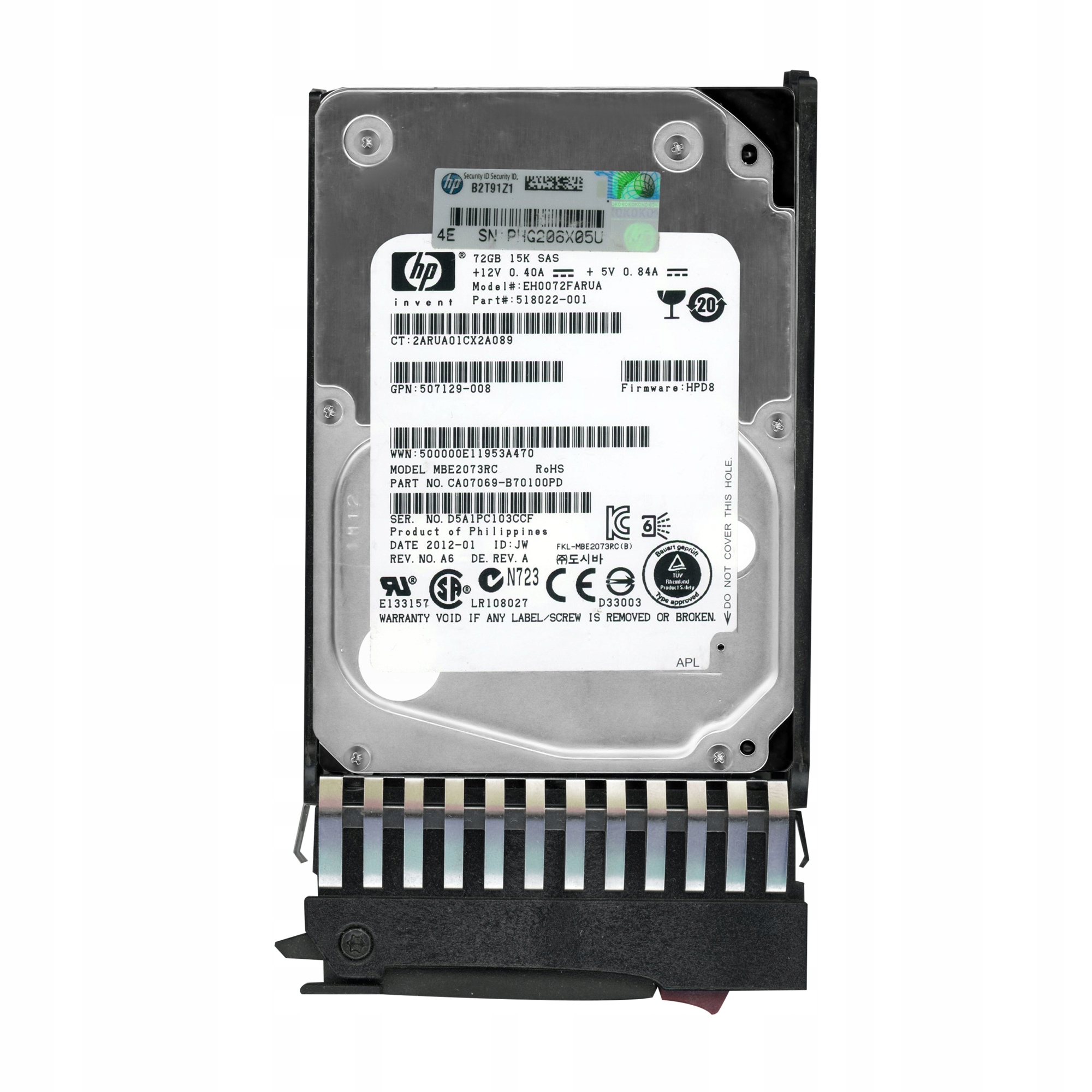 Hp 518022-001 72GB 15K SAS-2 2.5" EH0072FARUA