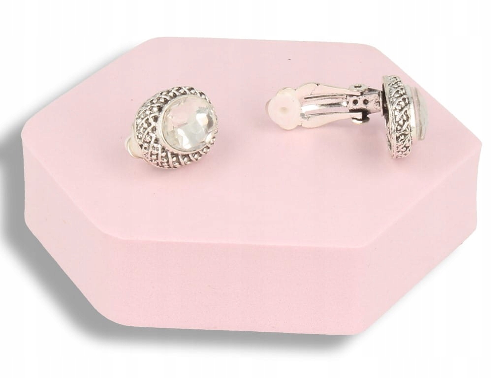 Klipsy do uszu mirror srebrne Marka bez marki