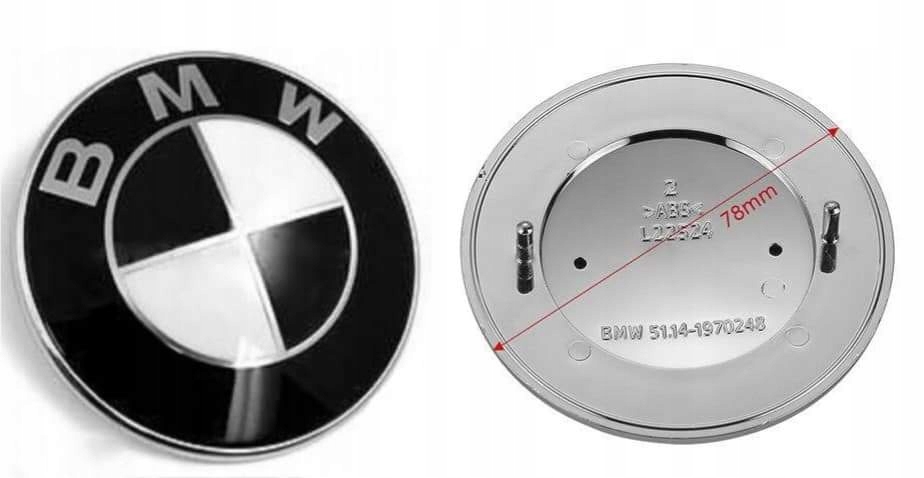 

Emblemat Bmw 78mm Czarny X5 E53 E65 E66