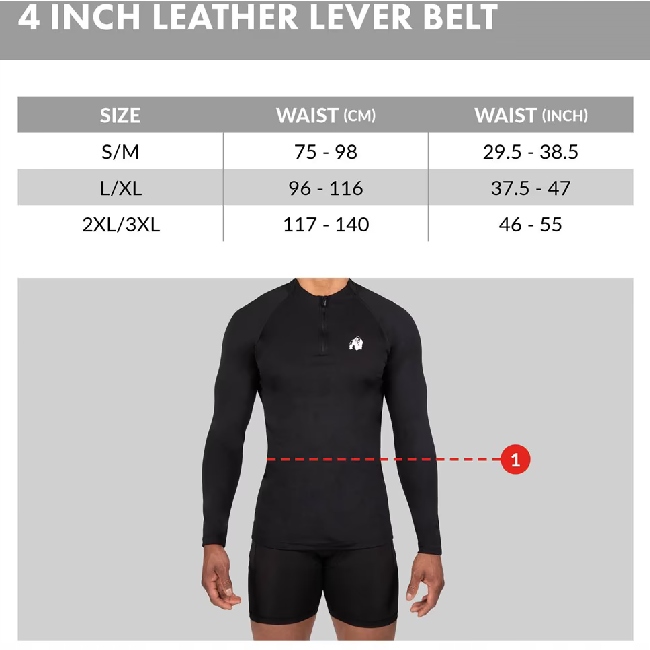 PAS KULTURYSTYCZNY NA SIŁOWNIE Z METALOWĄ KLAMRĄ GORILLA WEAR LEVER S/M Rozmiar S/M