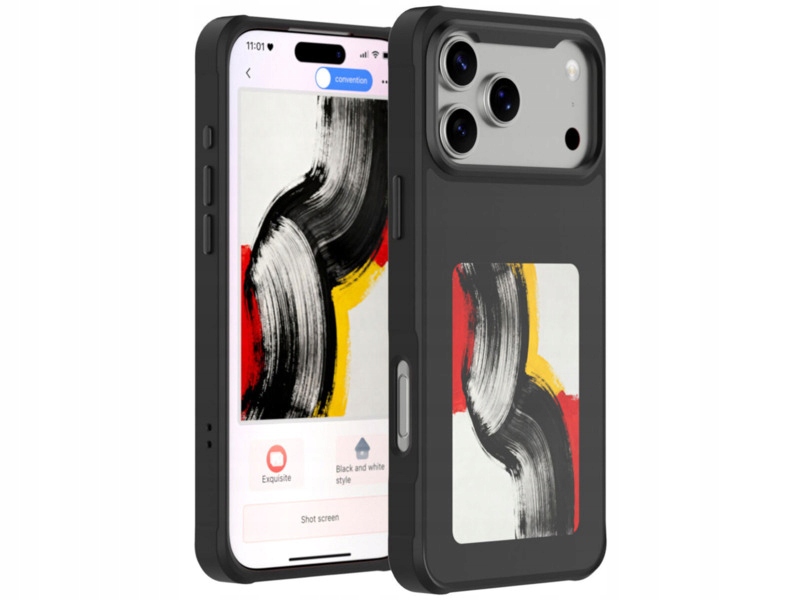 Etui 4SMARTS E-Ink Cover Qi2 do Apple iPhone 17 Pro Max Czarny