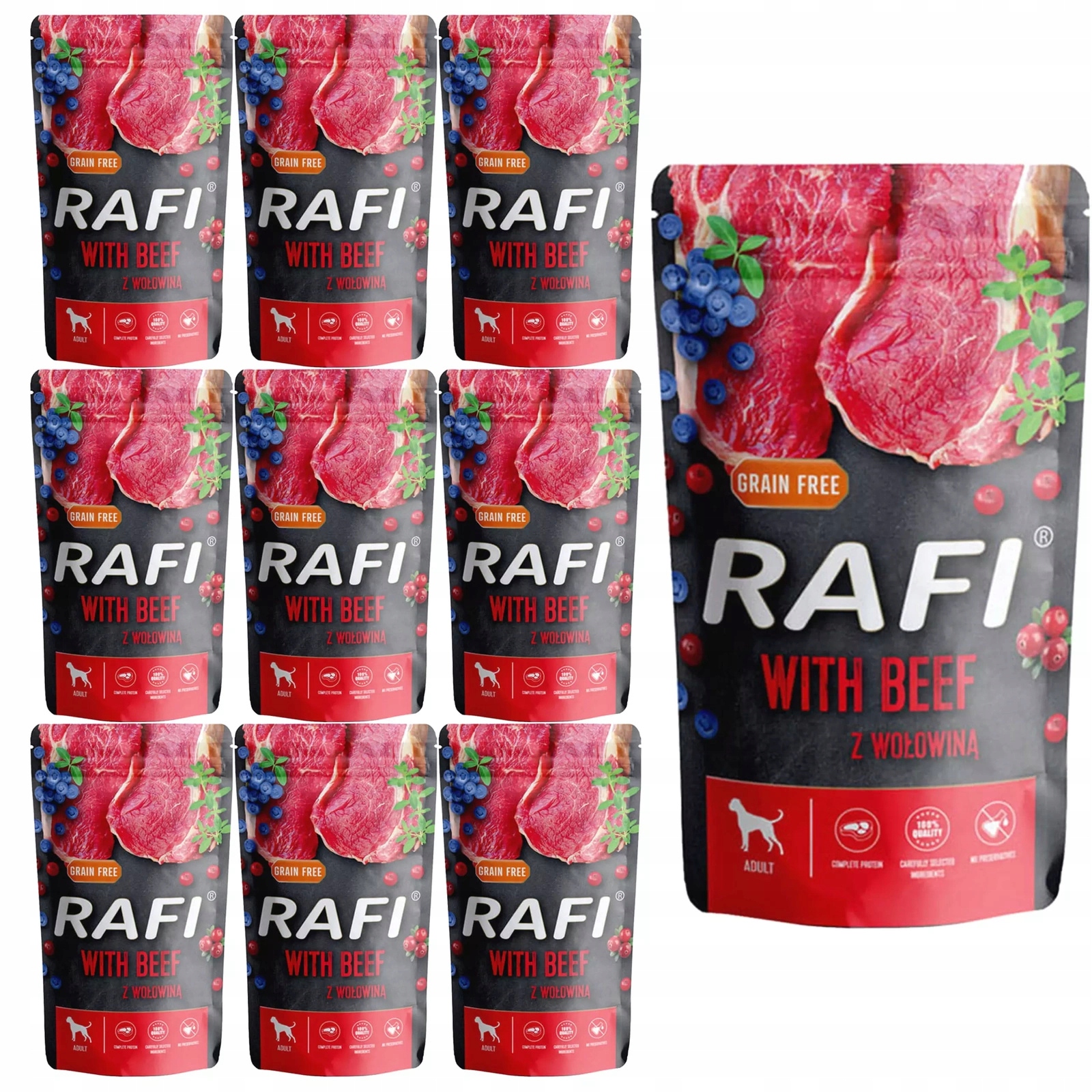 Dolina Noteci Krmivo pro psy Rafi Hovězí maso 10 x 500 g