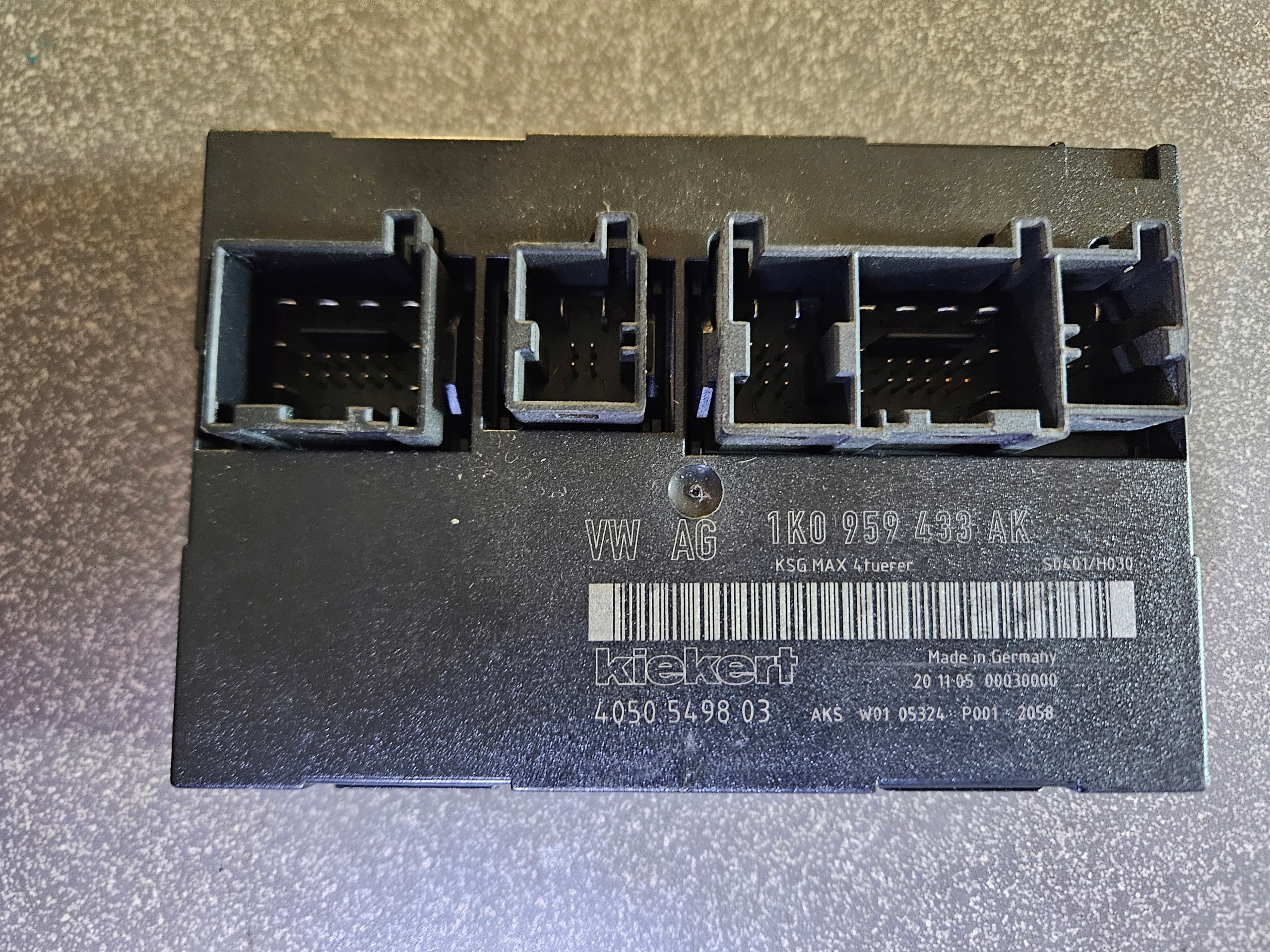 Unité commande confort VW AUDI SEAT SKODA 1K0959433AK