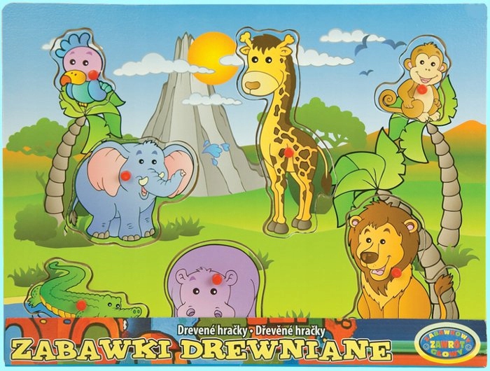 

Puzzle Drewniane Dzikie Zwierzęta Układanka 00396