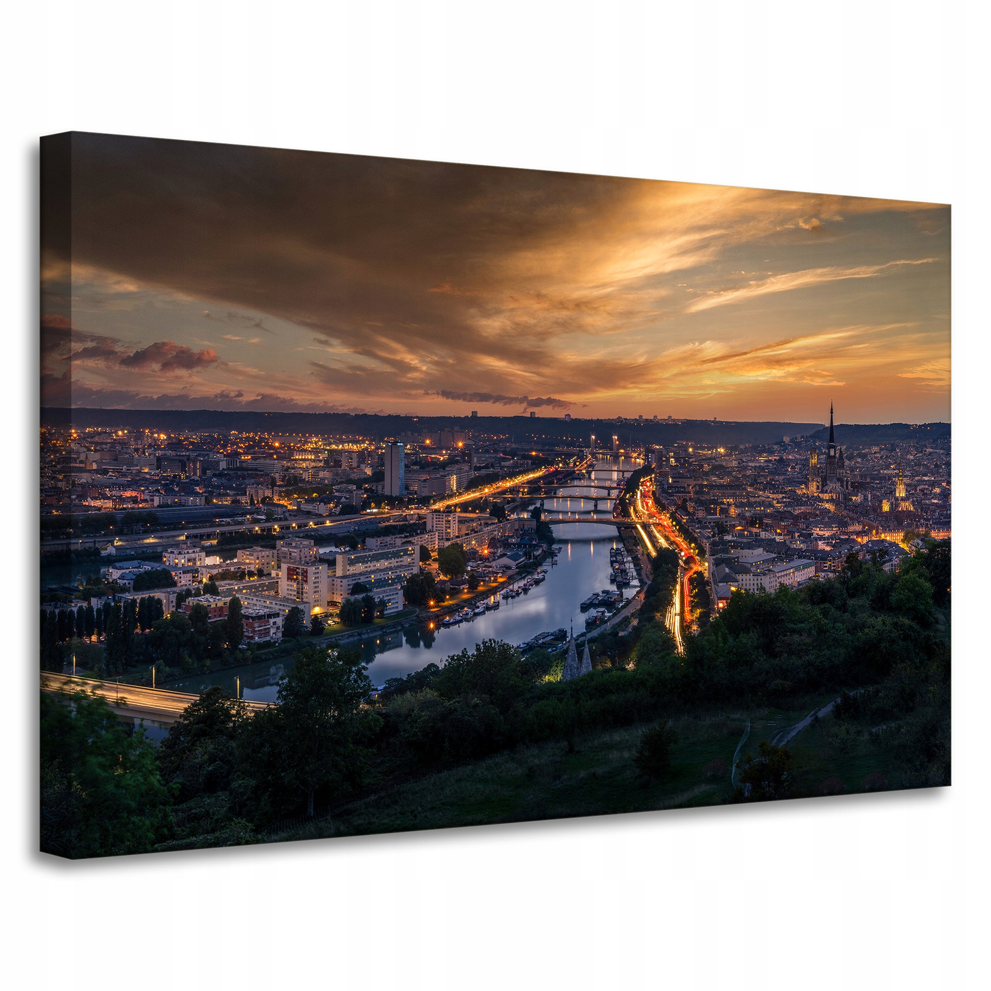 Obraz Canvas Architektura Rouen večer 90x60 cm
