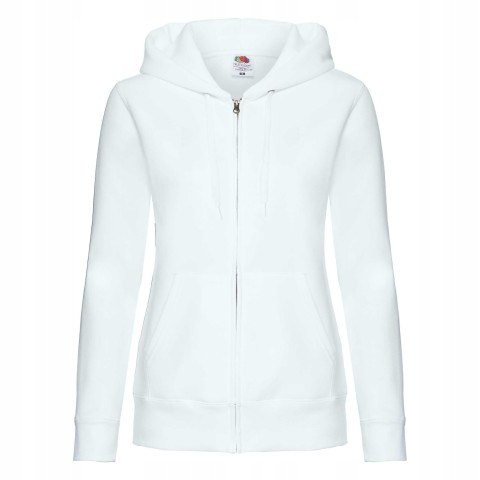 Mikina s kapucí Premium Hooded Sweat Fruit Of The loom Bílá XXL