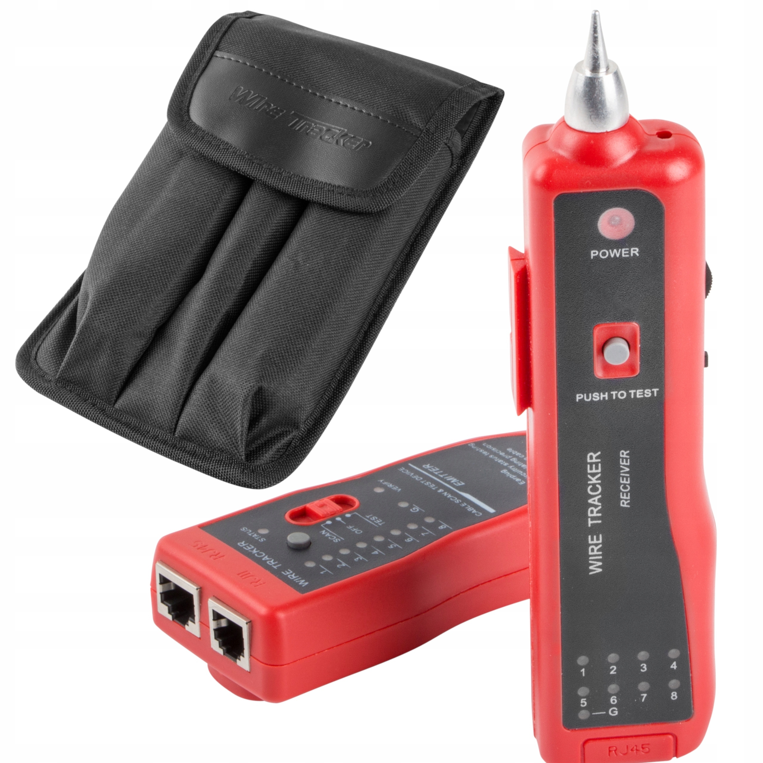 Identyfikator Par Kabli Tester RJ-45 RJ-11 RJ-12 Lanberg Narzędzie Sieciowe