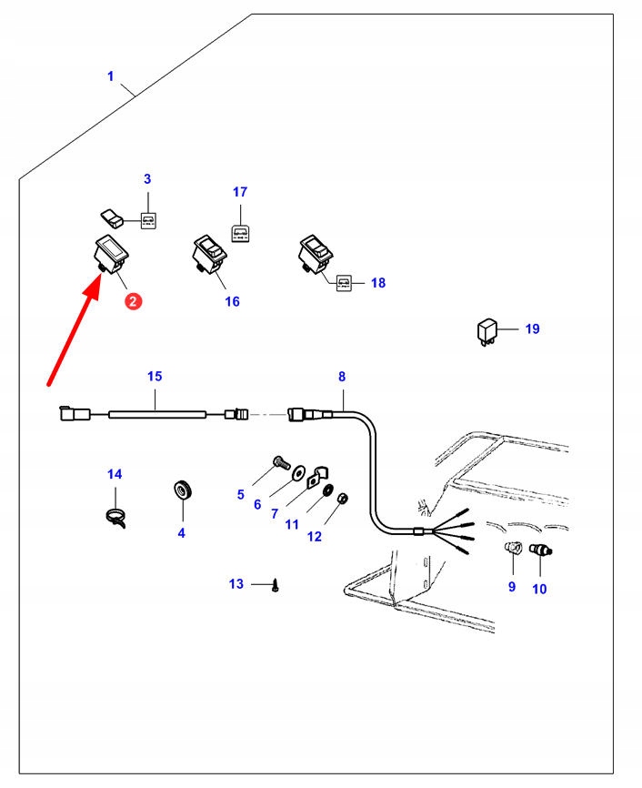MFLA322946750 - LA322946750 Переключатель клавиш