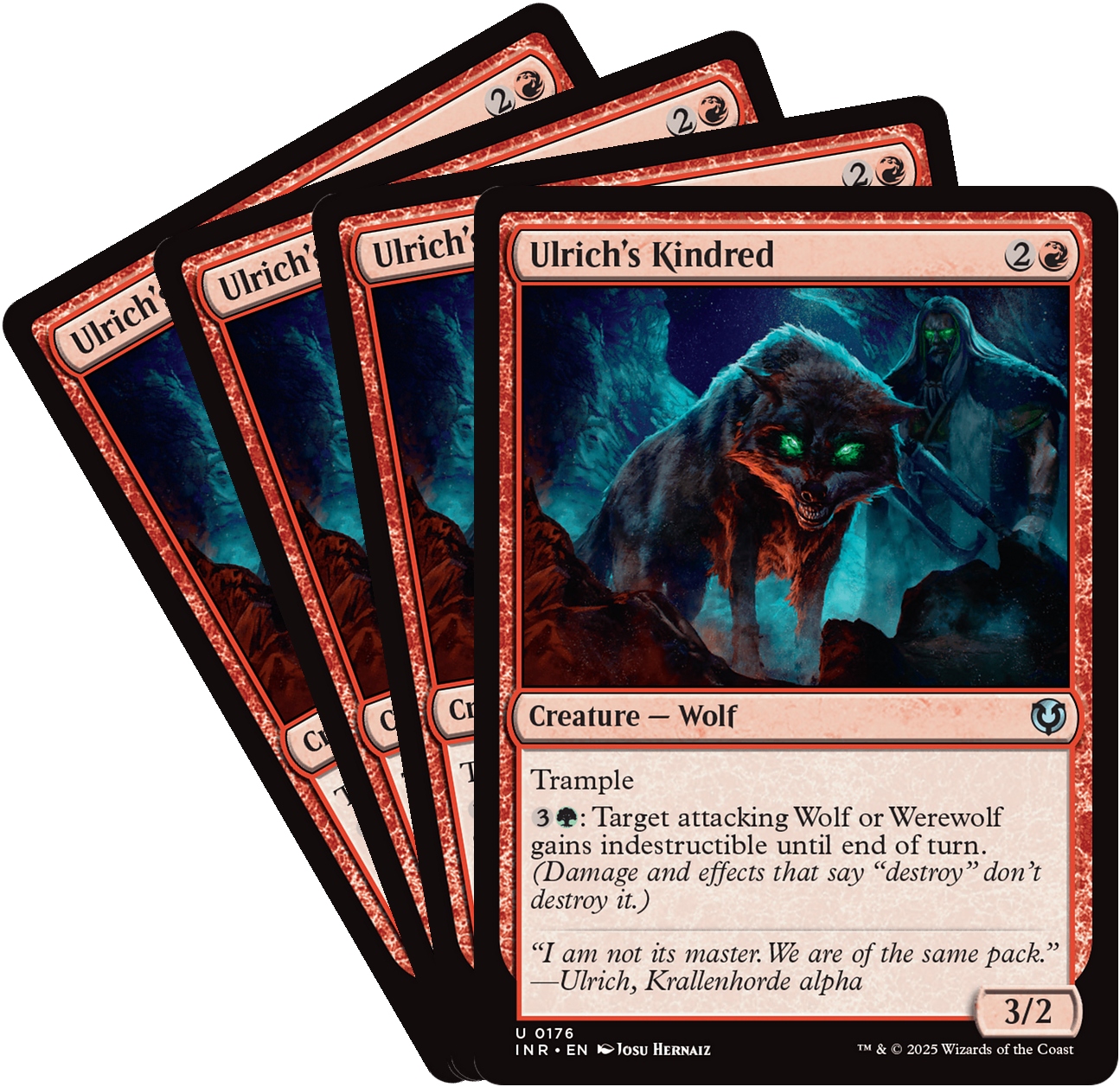 [mtg] Playset: 4x Ulrich's Kindred (inr)