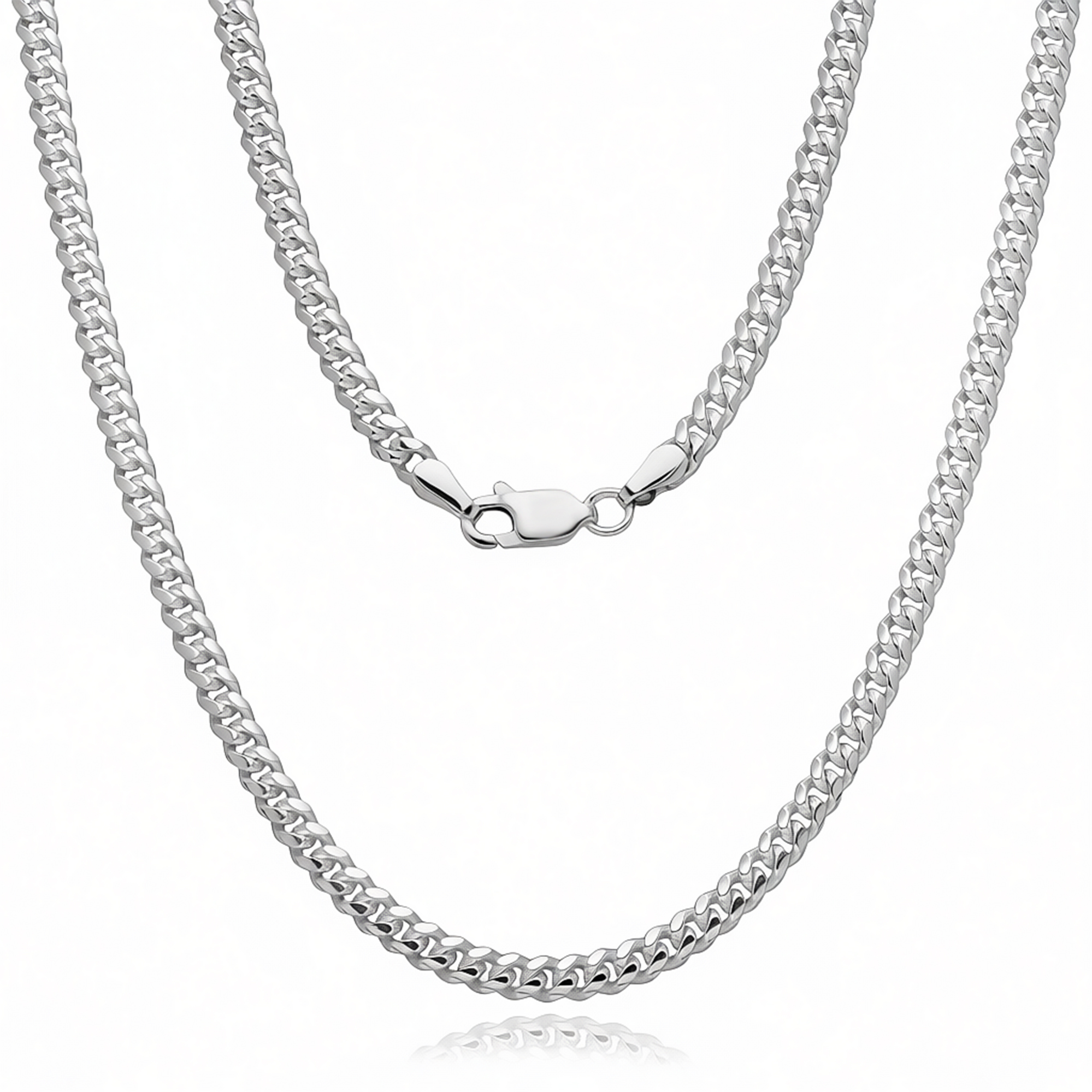 Stříbrná Pancr Cubana Diamantový Řetízek Dámský Pánský 60 cm 3 mm Ag 925