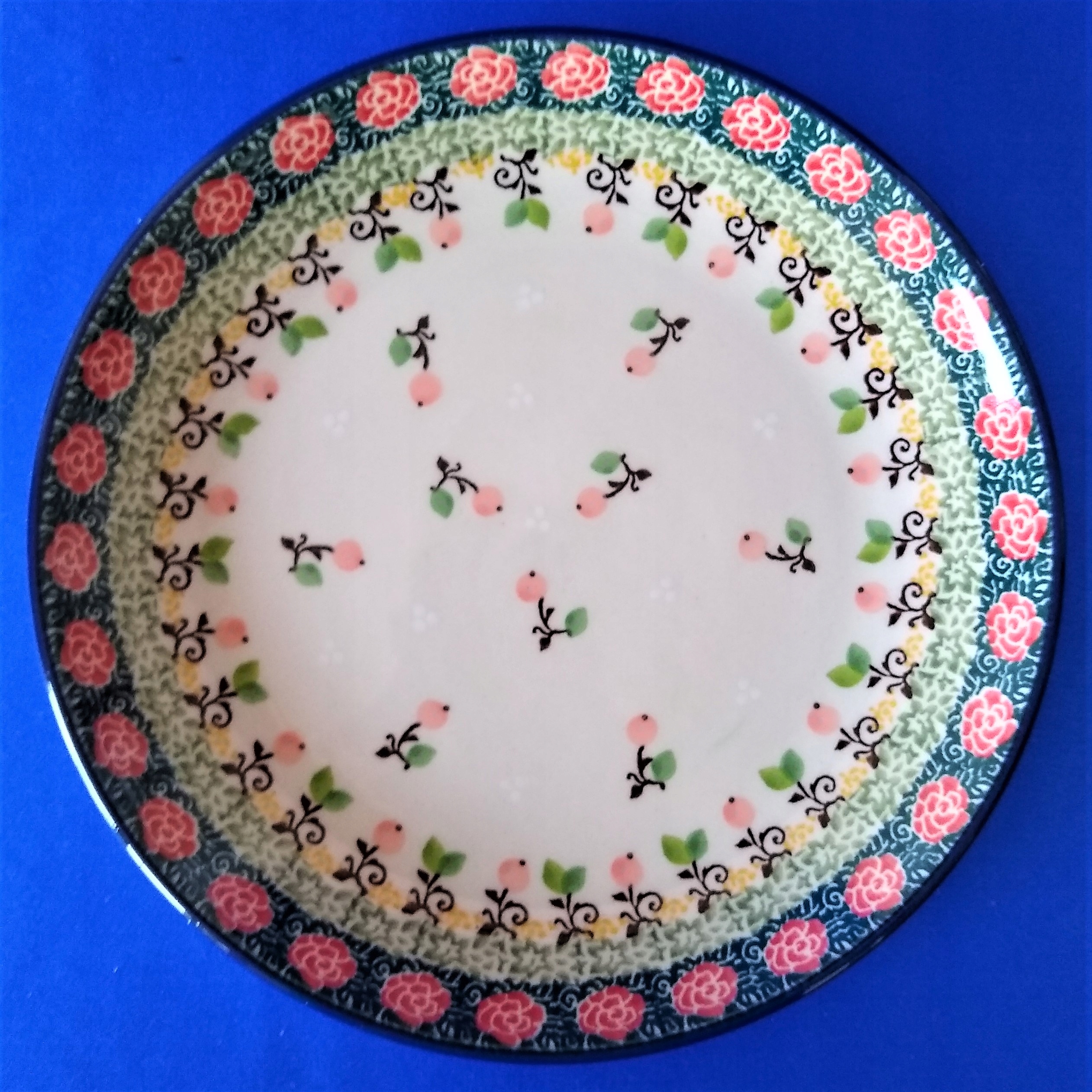 

Talerz deserowy 17,5 cm, Ceramika Bolesławiec.