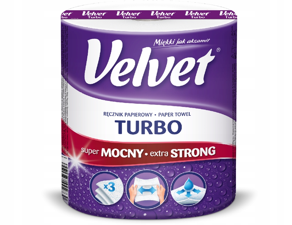 

Ręcznik papierowy Velvet Turbo super mocny