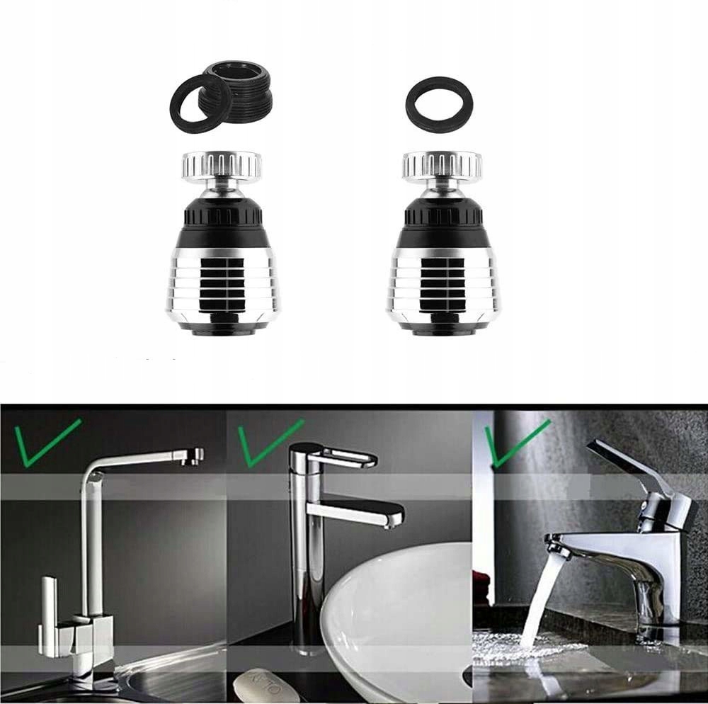 PRZEDŁUŻKA OBROTOWA 360 DO KRANU AERATOR 360 STOPNI PRZEDŁUŻACZ DO BATERII Linia Baterie kuchenne