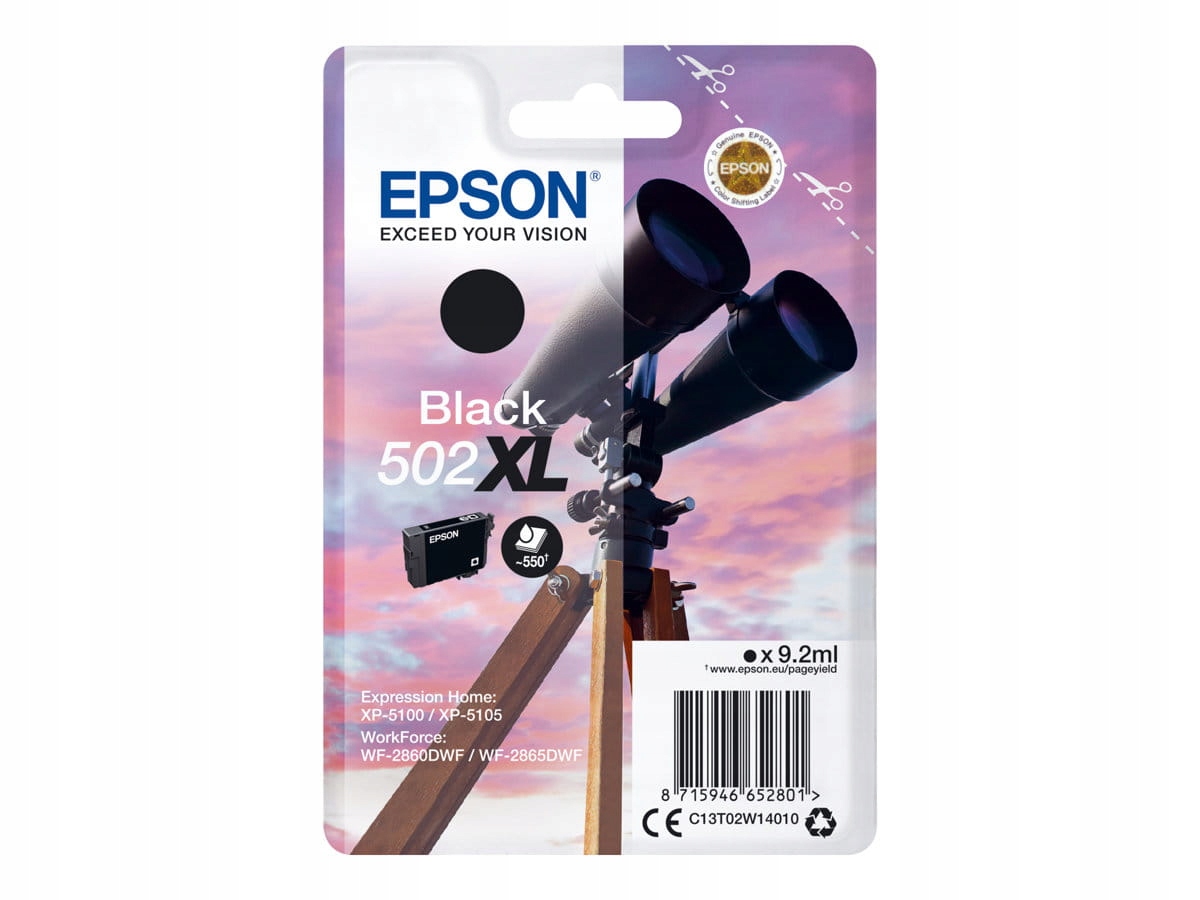 Druk Epson 502XL czarny C13T02W14010