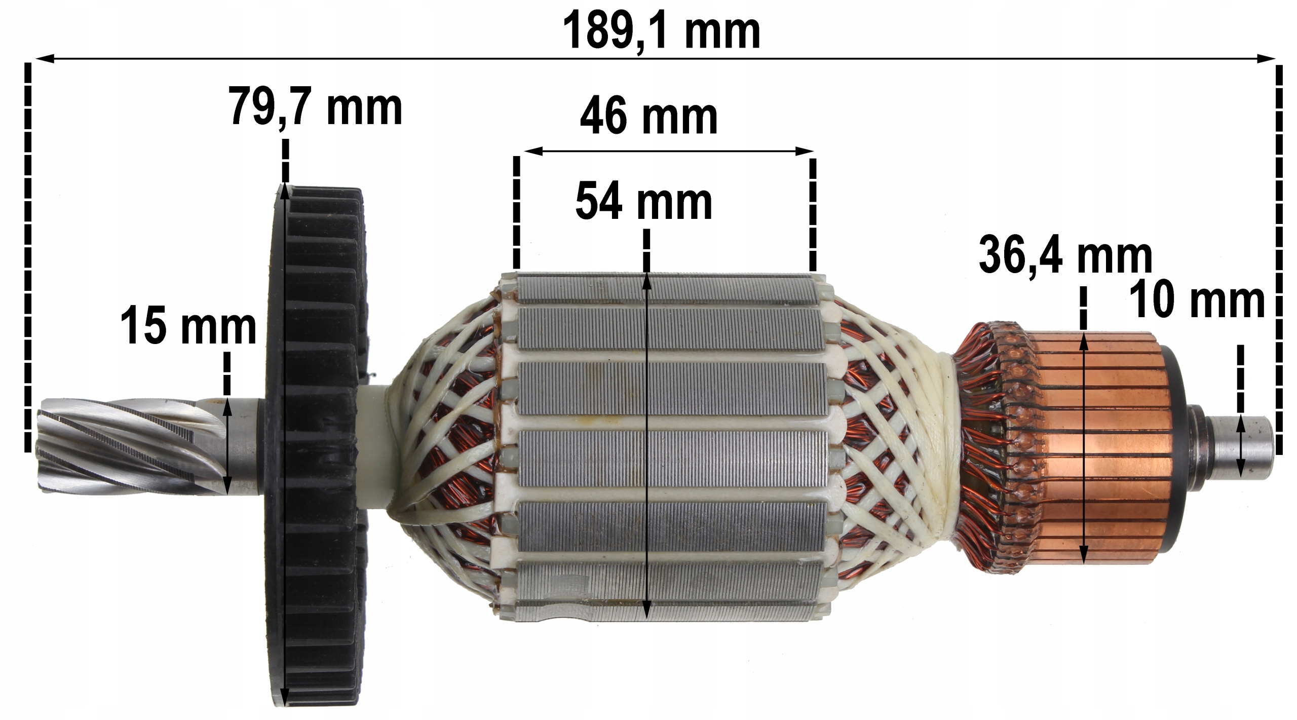 Rotor MAKITA HM1304 HM1304B 516864-7 Kód výrobcu: 22-025