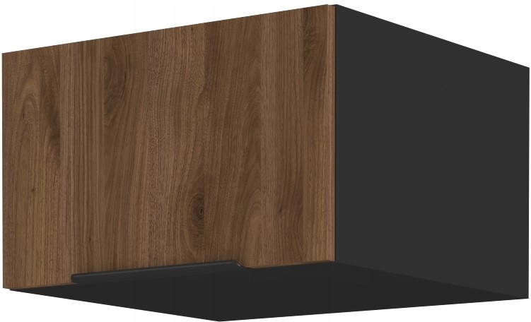 Závěsná Kuchyňská Skříňka S Výklopným Nástavcem S Tlumením Dovírání Ořech Černá 60 CM