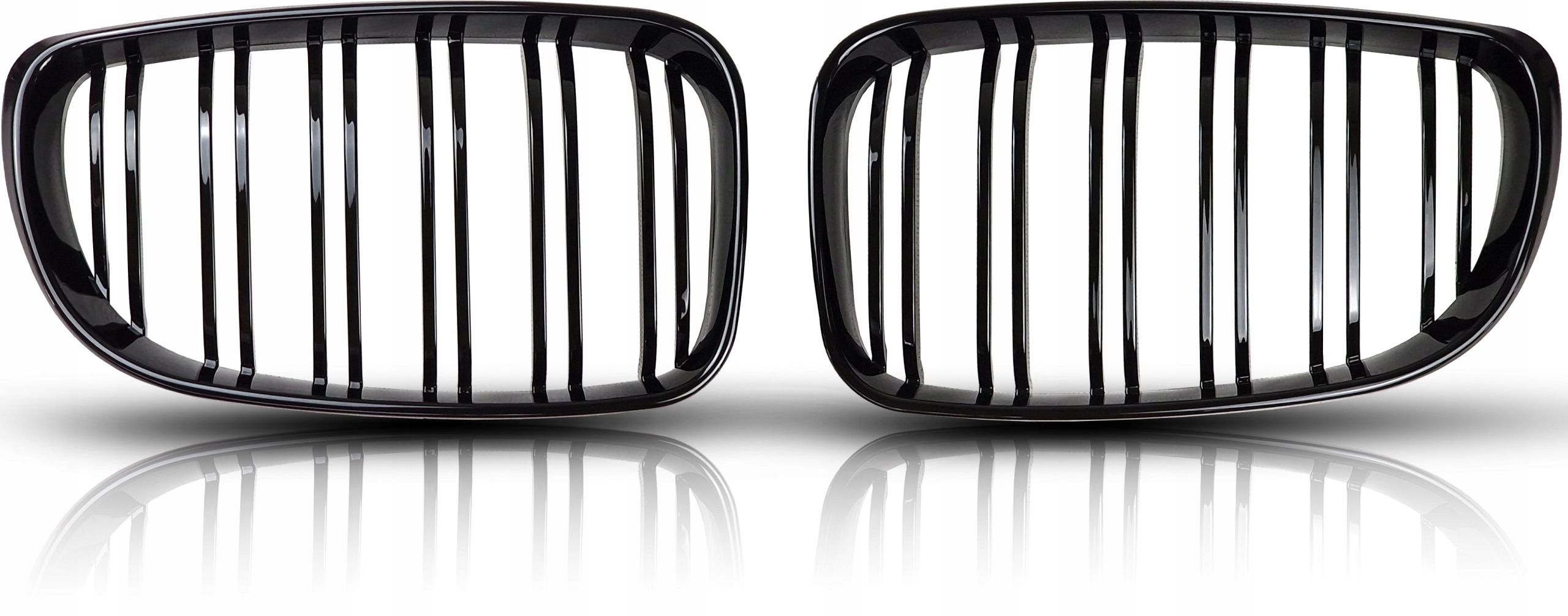 ATRAPA GRILL NERKI BMW 1 E81 E87 E88 LIFT PIANO BLACK PODWÓJNE ŻEBRA TUNING