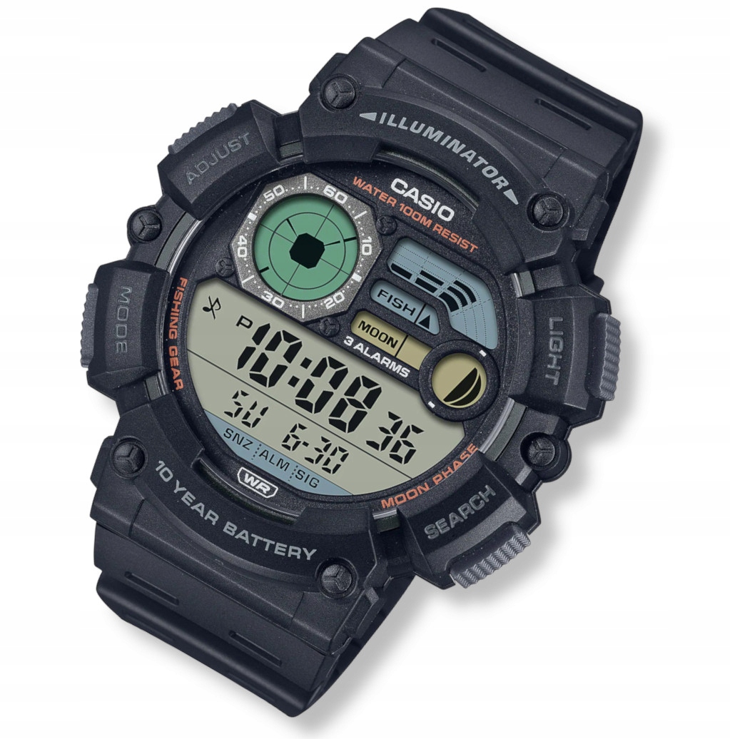 Sportovní hodinky Casio WS-1500H Alarm Stopky Fáze Měsíce Gravírování