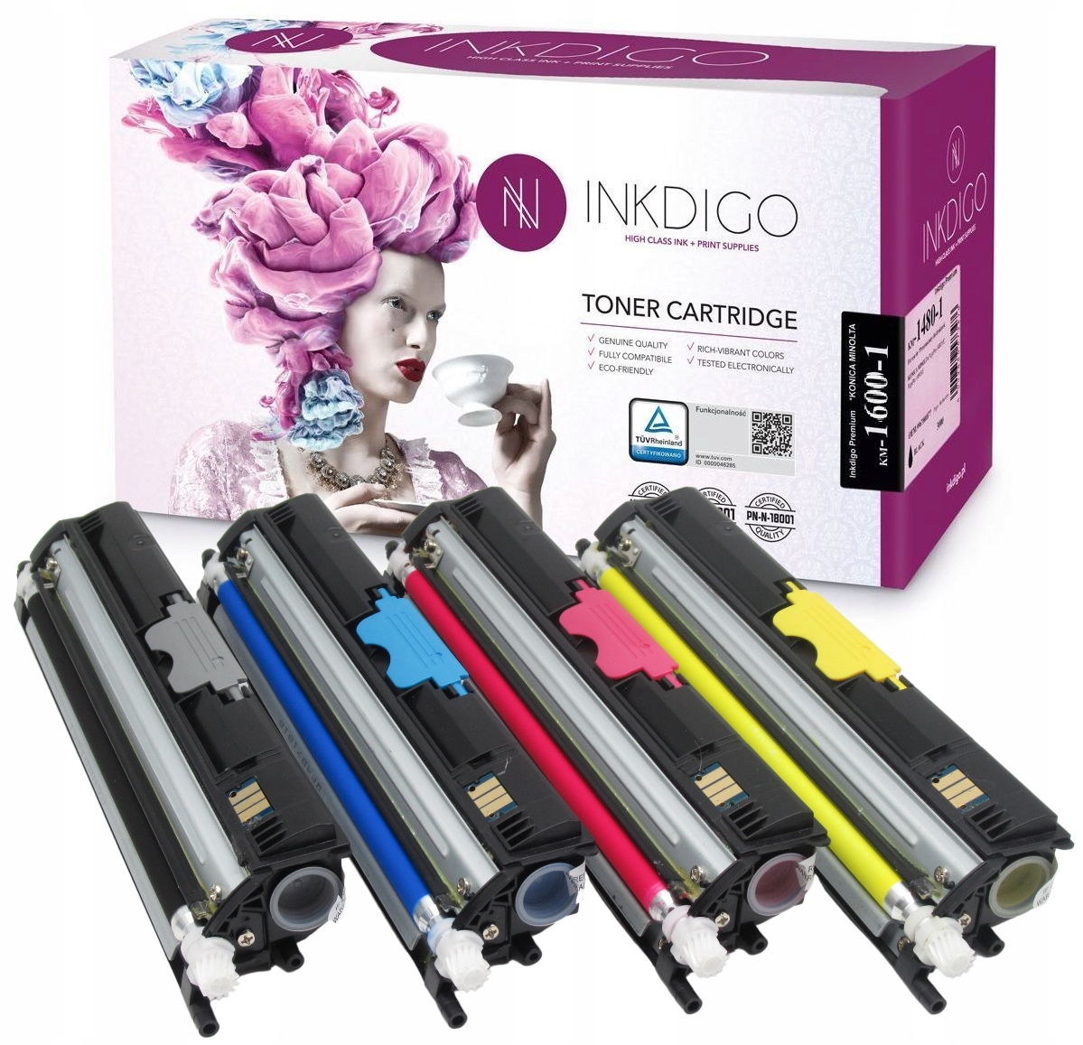 

4x Toner do Konica Minolta Magicolor 1600 Cmyk