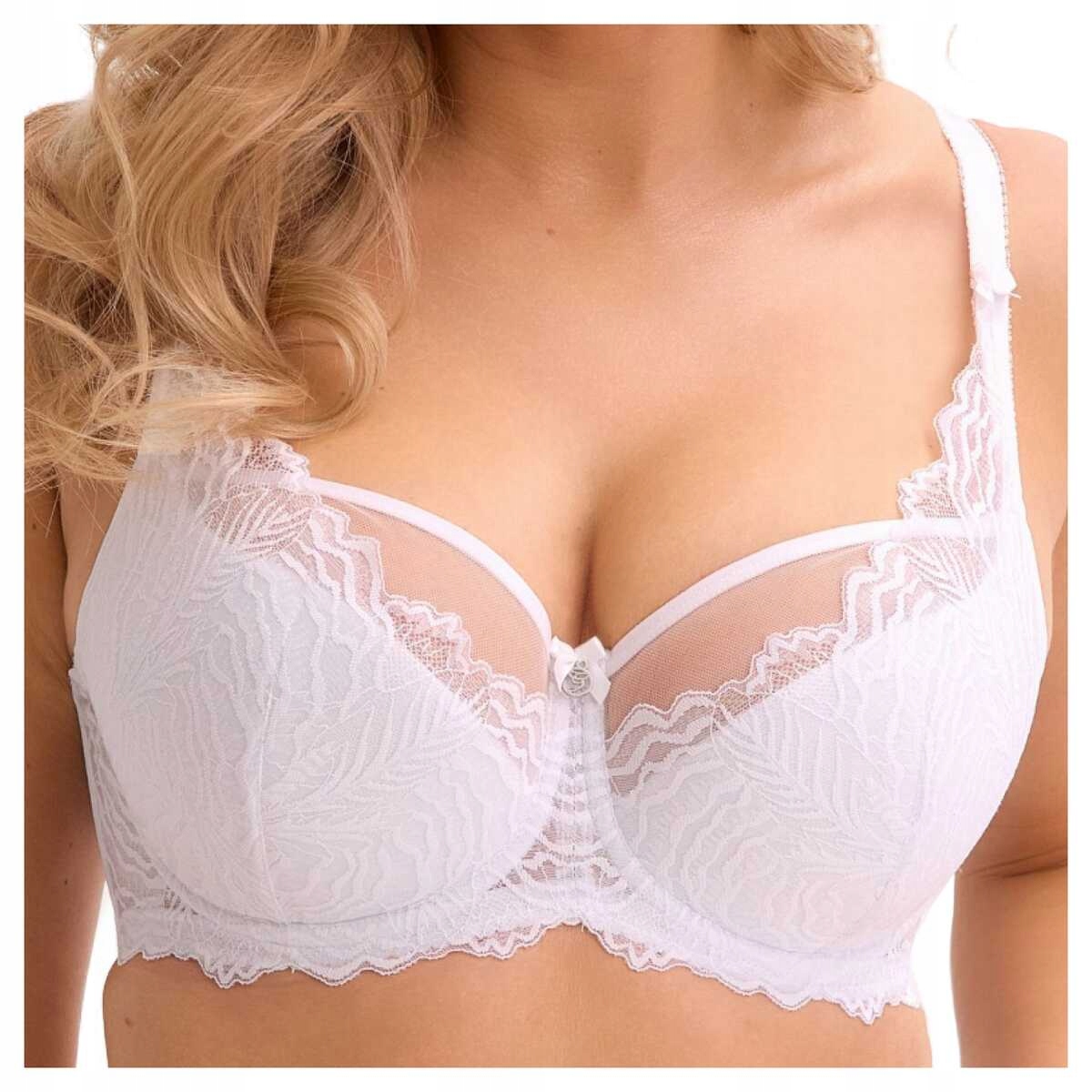 Gaia Polovyztužená podprsenka s krajkou Isla 1228 bílá 85F