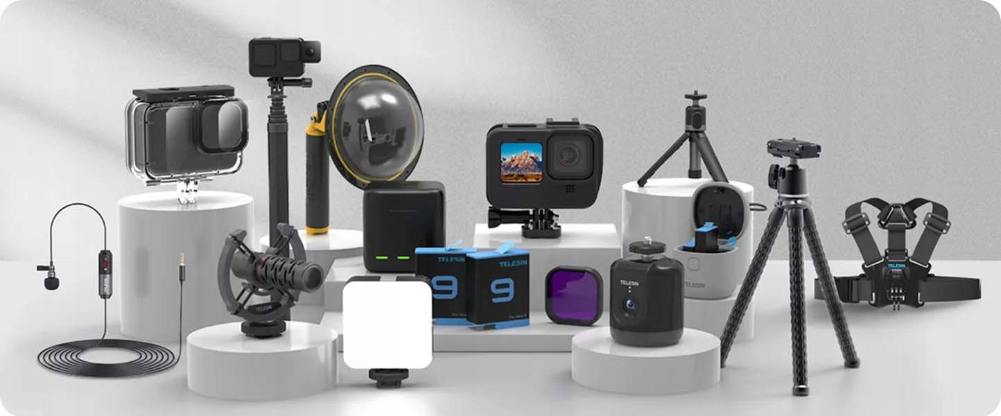 Kamera GoPro Hero Black 10 4K - 5,3K GoPro Go Pro 12 + Zestaw szkło silikon Stabilizator obrazu cyfrowy