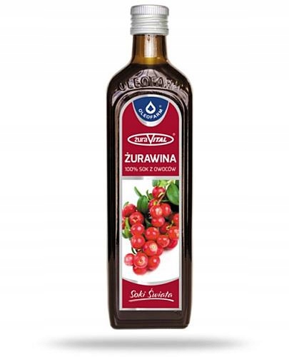

Oleofarm Sok z owoców żurawiny 100% 490 ml