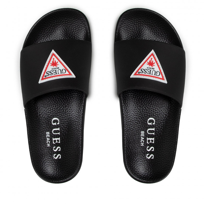 

Guess - Czarne klapki damskie z trójkątnym logo 39