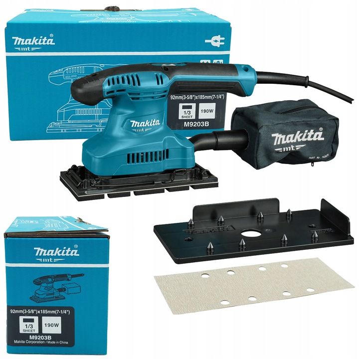 Szlifierka Oscylacyjna 190W 93x230mm Makita Mt M9203B